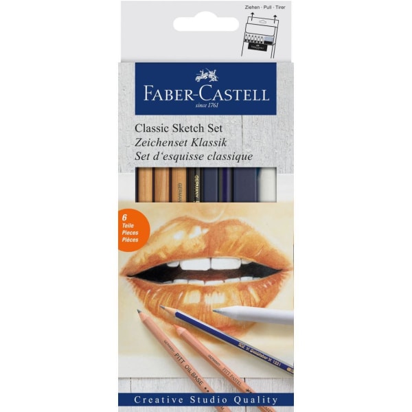 Ritset: Pastellset Faber-Castell Classic Sketch, Monochrome multifärg