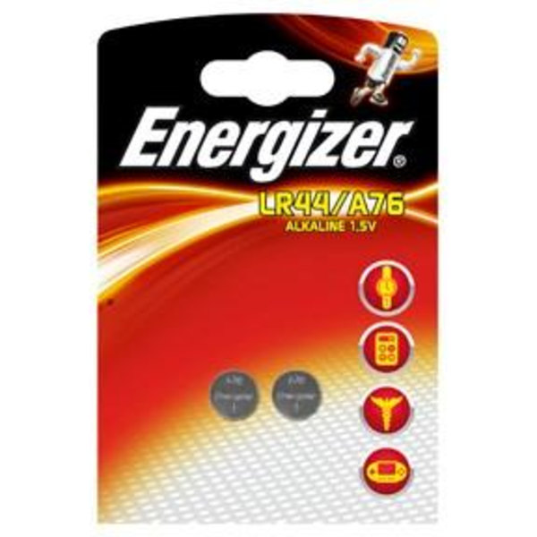 Batteri Energizer Alkaliskt LR44/A76 Alkaline (knappcell) 1,5V, multifärg