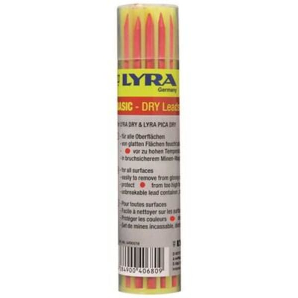 Reservstift till LYRA Dry Basic 2,8mm Röd, 12 stift/fp Röd