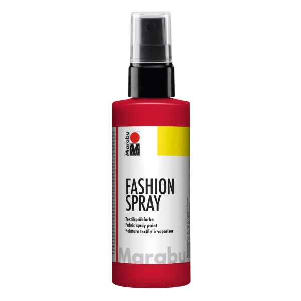 Textilfärg sprayflaska Marabu Fashion Spray 100ml Röd/Red (232) Röd