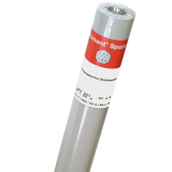 Ritpapper transparent, Tracingpapper 90/95g, 66cm x 20m Transparent