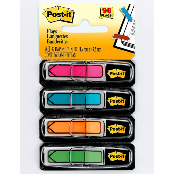 Märkflik Post-it Index Pilar 1/2&quot; 684-ARR4, 4 färger/fp multifärg