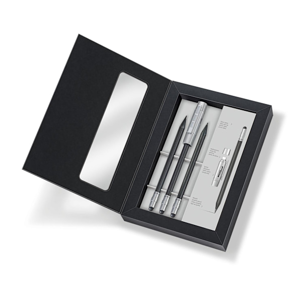 Presentset: The Pencil Set - Kombinerad blyertspenna/styluspenna Svart
