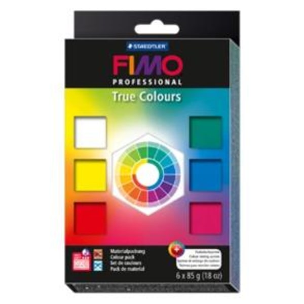 Set Fimo Professional modellera True Colours (8003 01), 6 färger multifärg