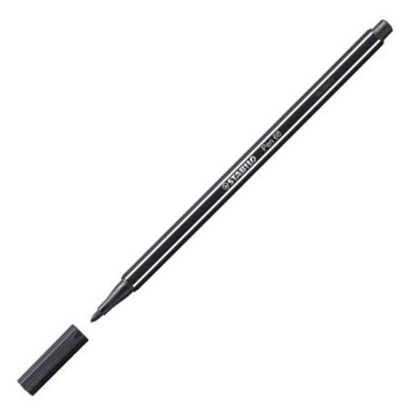 Ritset: Fiberpenna Stabilo Pen 68 Metallic 8 färger + Svart A4 multifärg