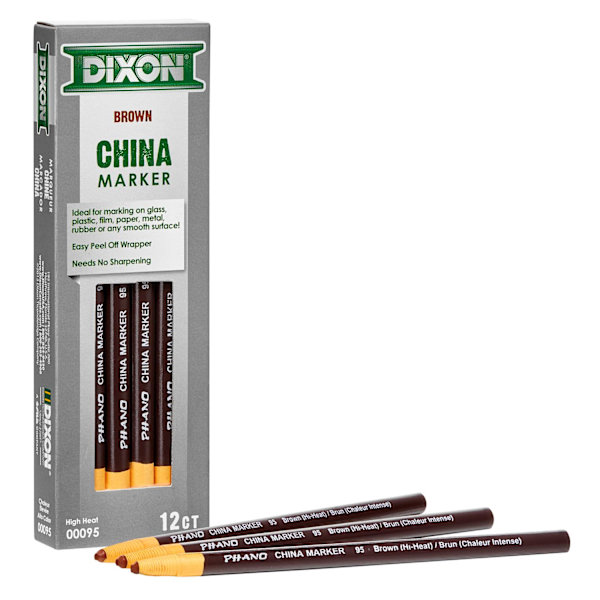 Industrimärkpenna China Marker, Hi-Heat (+800°C), Brun, 12/fp Brun