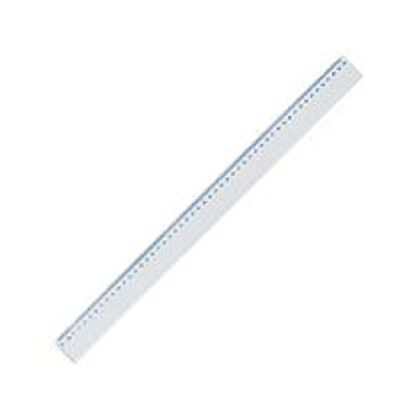 Linjal M+R, plast, 50cm cm/mm-gradering, Klar/Transparent 1/fp Transparent