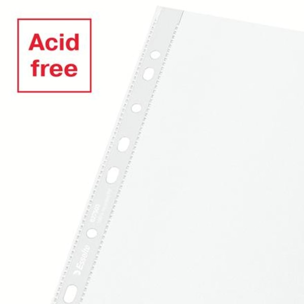 Plastficka 100% Återvunnen, A4+ MAXI, 0,10mm, präglad 100/fp Transparent