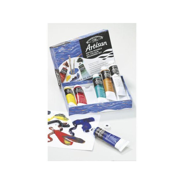 Oljefärg (vattenlöslig) Artisan startset, 6 basfärger x 21 ml multifärg