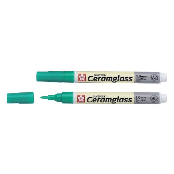 Porslinsmålningspenna Sakura Pen-Touch Ceramglass F 1,0 Grön Grön