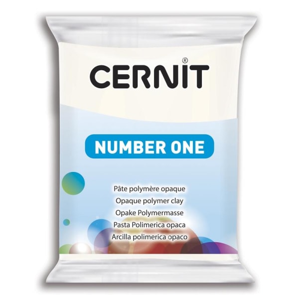 Cernit Number One modellera 56 gram, Vit/Opaque white (027) Vit