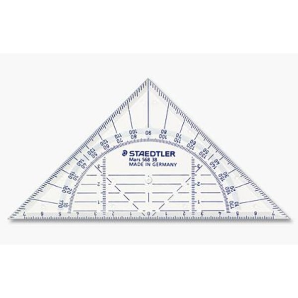 Vinkel/Geometrivinkel Staedtler Mars 568 38 16cm extra brytsäker Transparent