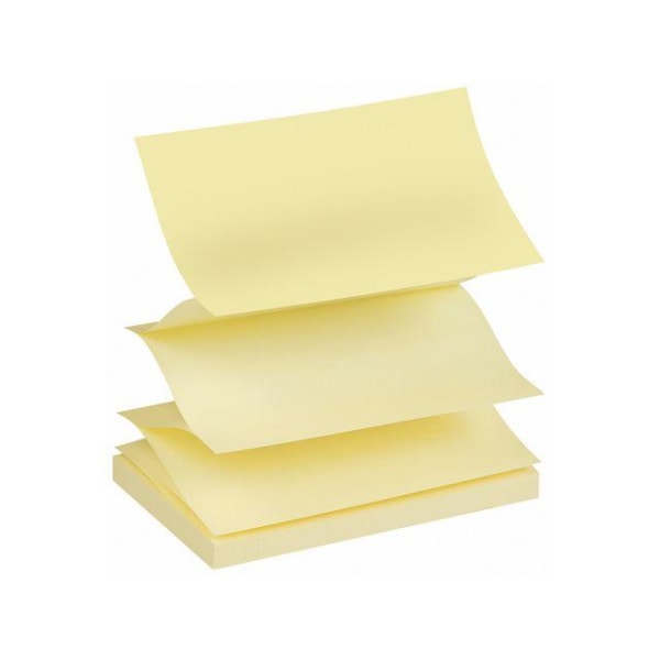 Notisblock / Z-block Post-it Z-Notes 76x127mm Gul 12/fp Gul