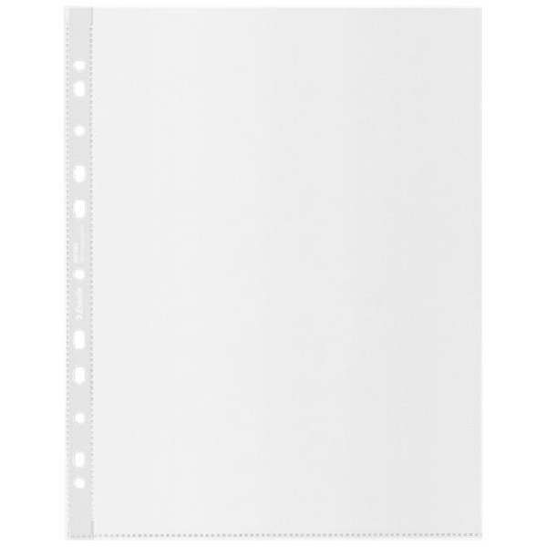 Plastficka 100% Återvunnen, A4+ MAXI, 0,10mm, präglad 100/fp Transparent