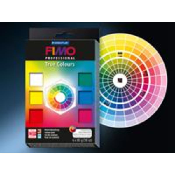 Set Fimo Professional modellera True Colours (8003 01), 6 färger multifärg