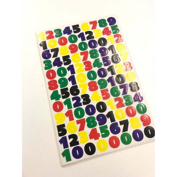 Stickers/Klistermärken Blandade motiv, 6 ark (480 etiketter) multifärg