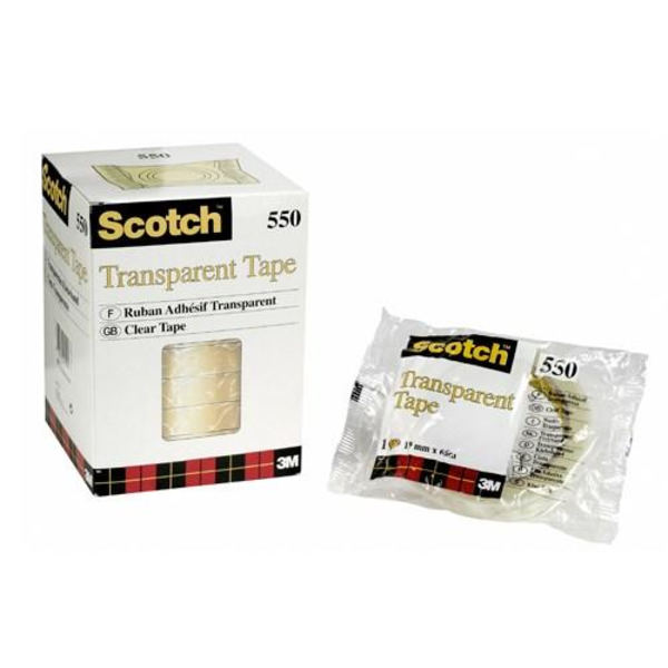 Kontorstejp Scotch 550 66m x 12mm klar 12/fp Transparent