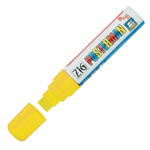 Märkpenna Zig Posterman PMA-120 15mm Fluorescerande gul 1/fp Gul