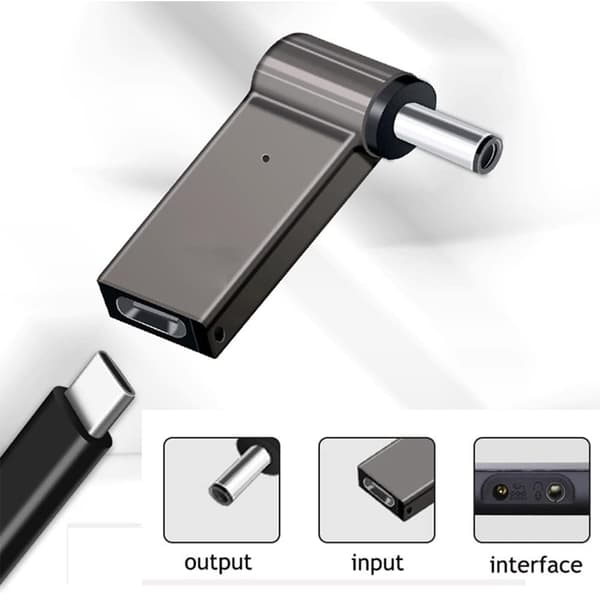 NÖRDIC USB-C til Laptopopladningsadapter, USB-C til DC-stik, 100W PD, opladningsadapter til bærbar computer 18–20V 5,5×2,5mm