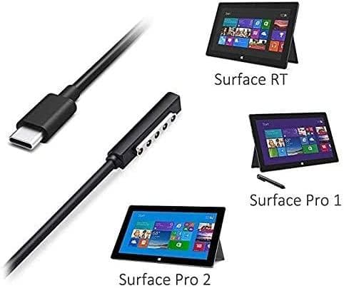 NÖRDIC 1,5m USB laddarkabel 12V3A för Surface Pro 1/2 Svart