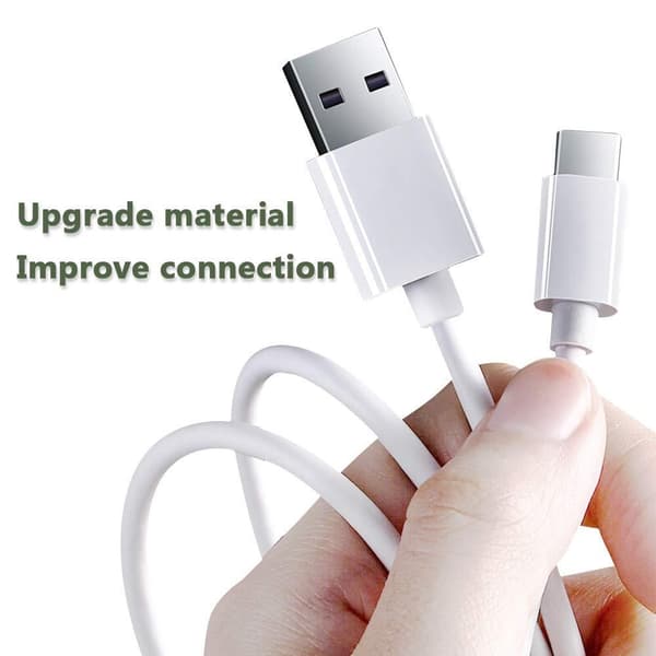 NÖRDIC 2m USB C 2.0 till USB A kabel 480Mbps vit Vit