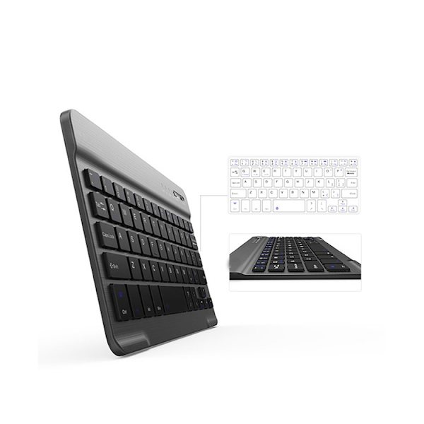NÖRDIC Bluetooth 5.0 Keyboard 78 taster IOS Android Windows US Layout Black