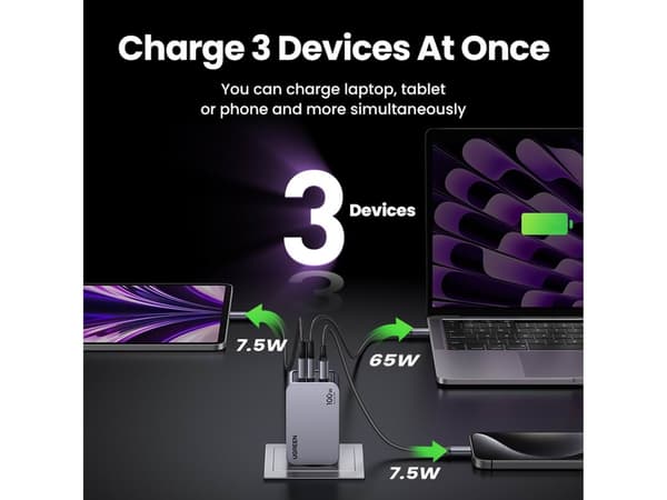 UGREEN Nexode X USB C Oplader 100W Grey
