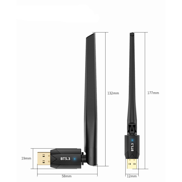 NÖRDIC pitkän matkan Bluetooth 5.3 USB sovitin 150m