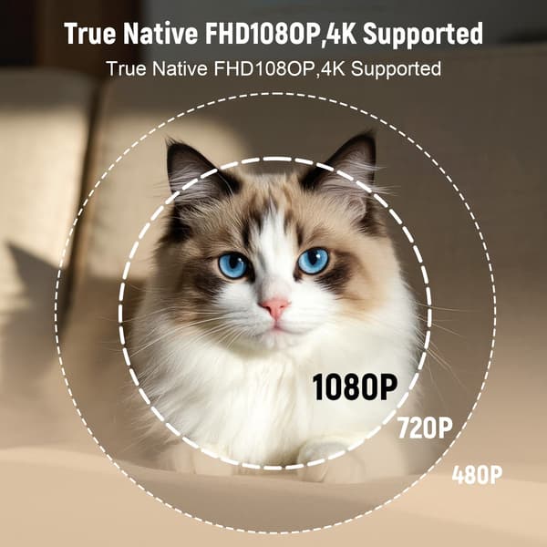NÖRDIC 1080P Projektor Netflix-certificeret 320 ANSI lumen 2.4/5G WiFi 6 understøttelse til iOS/Android