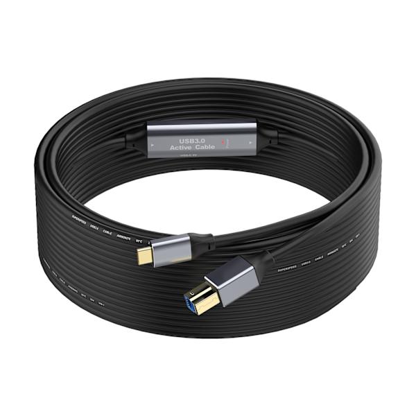 NÖRDIC USB 3.0-kabel USB-C til USB-B 5Gbps 10m USB-printerkabel
