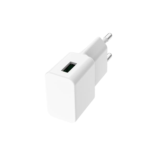 Lataussovitin USB-A 2.4A Max 15W White