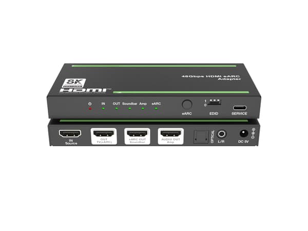NÖRDIC 8K HDMI 2.1 eARC/ARC Extractor til Soundbar og forstærker Black