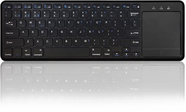 NÖRDIC trådløst 2.4G tastatur med touchpad 78 taster iOS Android Windows arabisk layout