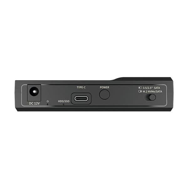 Maiwo K10635P2 USB-C-sovitin NVMe/SATA M.2 SSD:lle ja 2,5"/3,5" SATA HDD USB-C 3.2 10Gbps