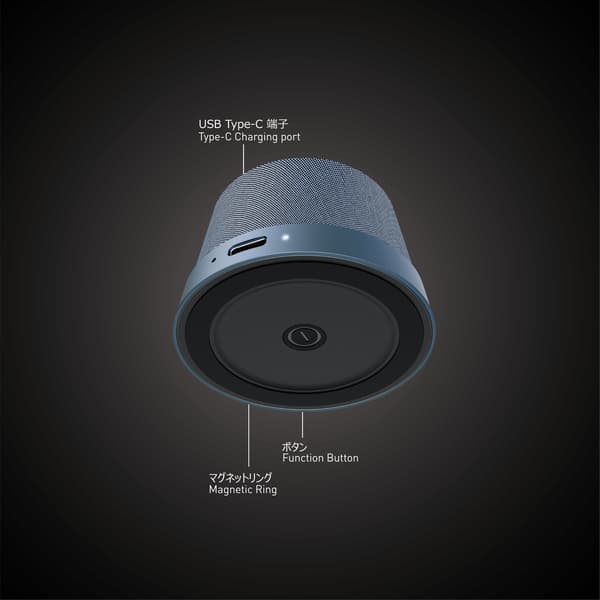 NÖRDIC Bluetooth 5.3 högtalare med magnet 3W IPX6 blå Blå