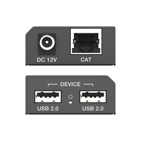 NÖRDIC USB-forlænger Splitter 1 til 2 CAT6 100m