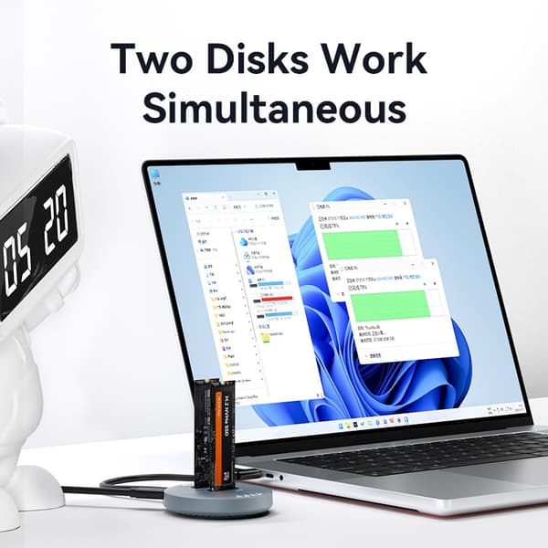 Maiwo USB3.2 NVMe M.2 SSD klon dockningsstation