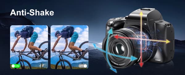 NÖRDIC Digital Camera 4K 64M with WiFi, 10X Optical Zoom Vlogging Camera for YouTube Autofocus Compact Camera