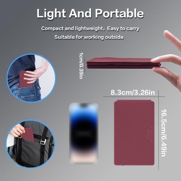 NÖRDIC US-layout Bluetooth-tangentbord med touchpad, ultratunt och portabelt för Windows, Mac, iOS och Android