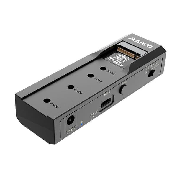Maiwo K10635P2 USB-C adapter til NVMe/SATA M.2 SSD og 2.5"/3.5" SATA HDD USB-C 3.2 10Gbps