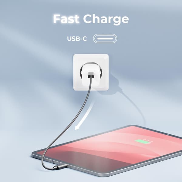 Vægoplader USB-C PD30W Nano PPS1 och PPS2 White