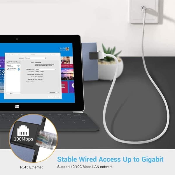 NÖRDIC USB dockningstation för MicroSoft Surface Pro 1xHDMI4k30Hz 2xUSB-A 5Gbps 1xRJ45 LAN och 1xTF och 1xSD Silver