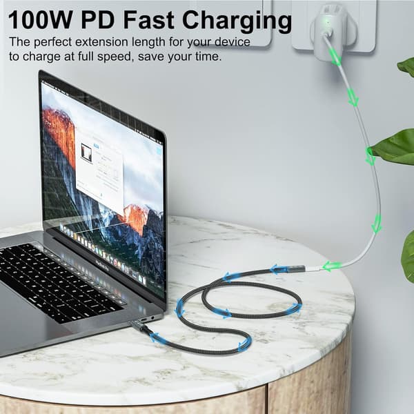 NÖRDIC USB 4 förlängningskabel 2m 40Gbps 100W 8K60Hz