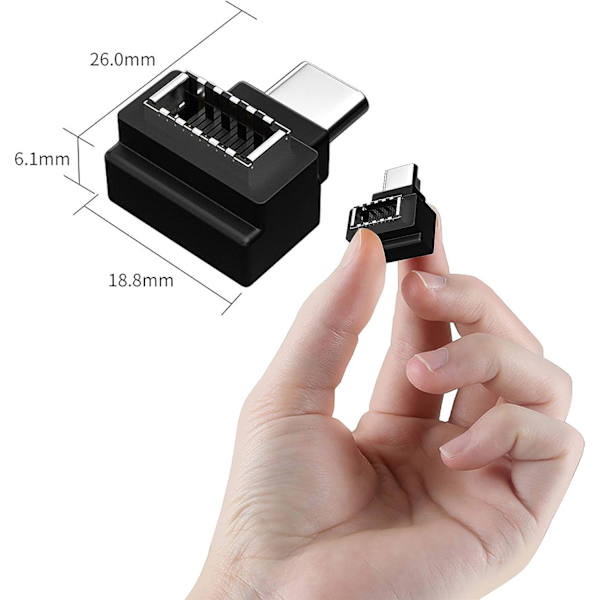 NÖRDIC Type E naaras-USB-C-urossovitin 90 asteen kulmassa