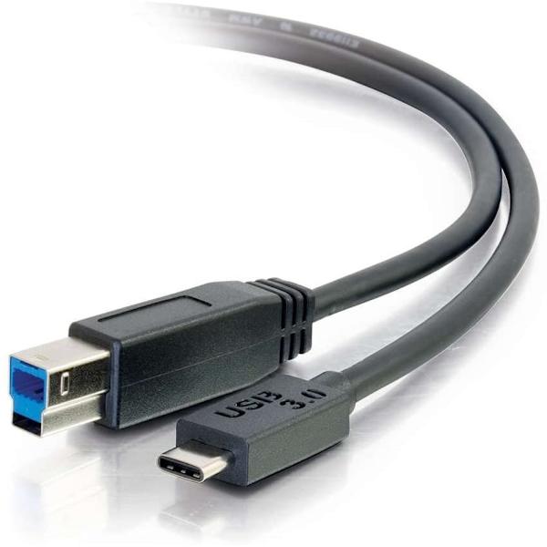 NÖRDIC USB 3.1 kabel USB C til USB B 5Gbps 2m USB printerkabel Black