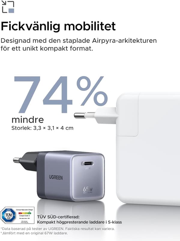 UGREEN USB C Charger 65W Nexode Air GaN Infinity Fast Charger, or MacBook Air/Neo/Pro, iPhone 17/16, iPad,...