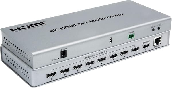 NÖRDIC HDMI 4K30Hz 8x1 Multi-Viewer -kytkin