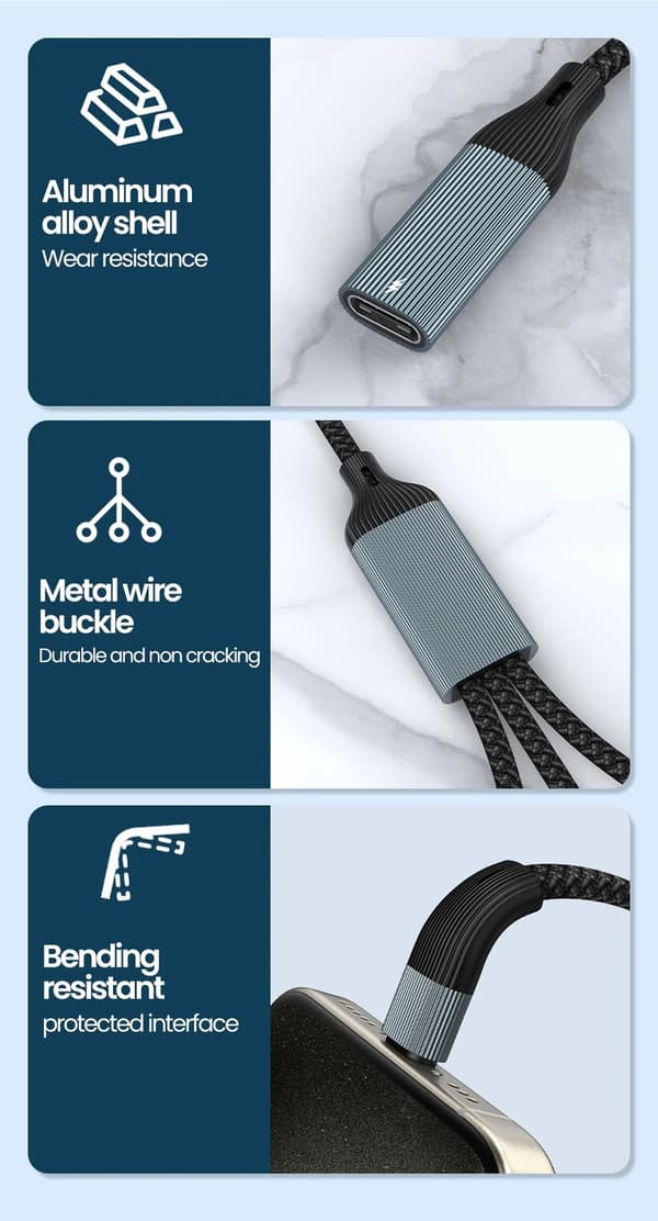 NÖRDIC USB-C-hub USB-C til 3xUSB-C
