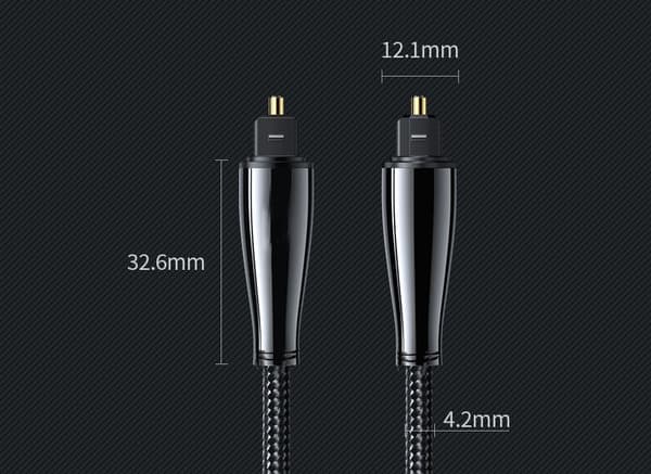 NÖRDIC 5m Toslink/SPDIF valokuitukaapeli Black
