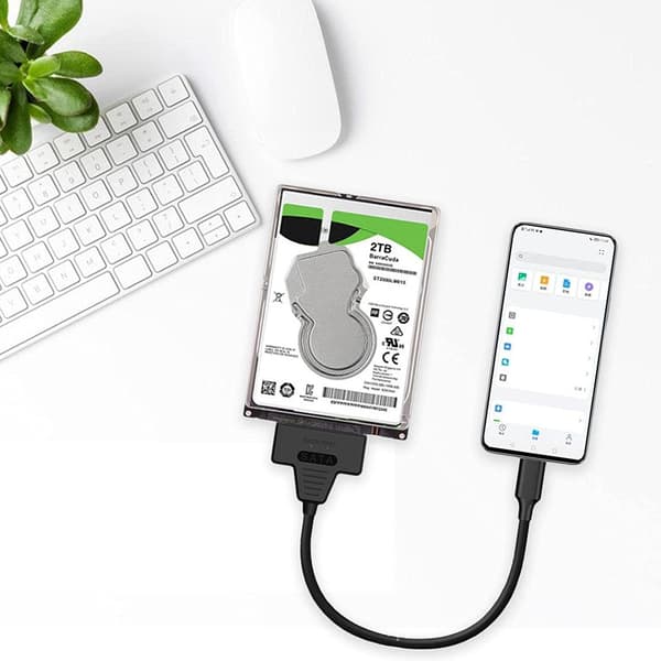 NÖRDIC USB-C-SATA-sovitin 2.5 SATA III HDD 5Gbps